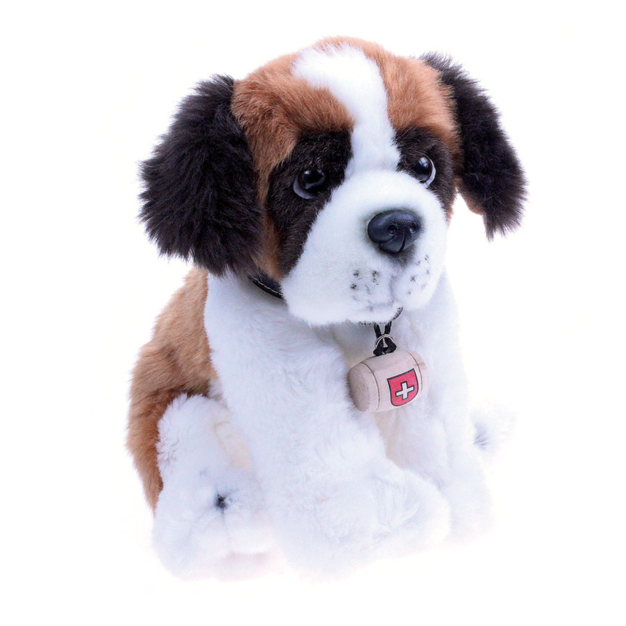 St. Bernard sitting with barrel 30cm 3pcs