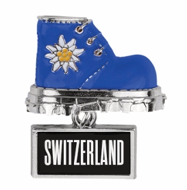Magnet chaussure de montagne bleu