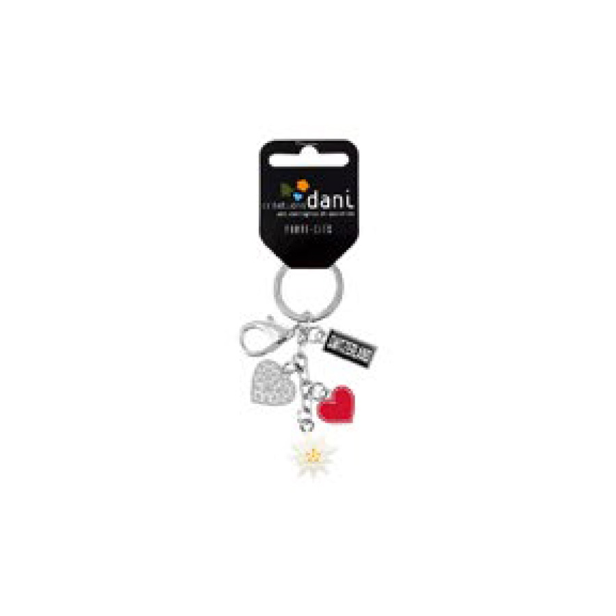 Porte-clefs métalliques Edelweiss, 12pcs