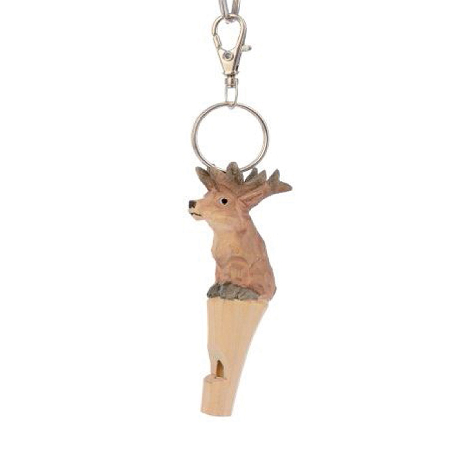 porte-clés en bois sifflet cerf 20pcs