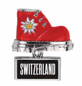 Magnet chaussure de montagne rouge