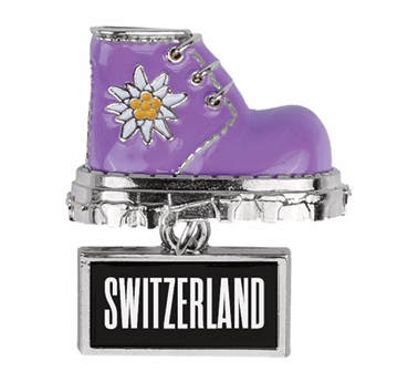Magnet chaussure de montagne lila 