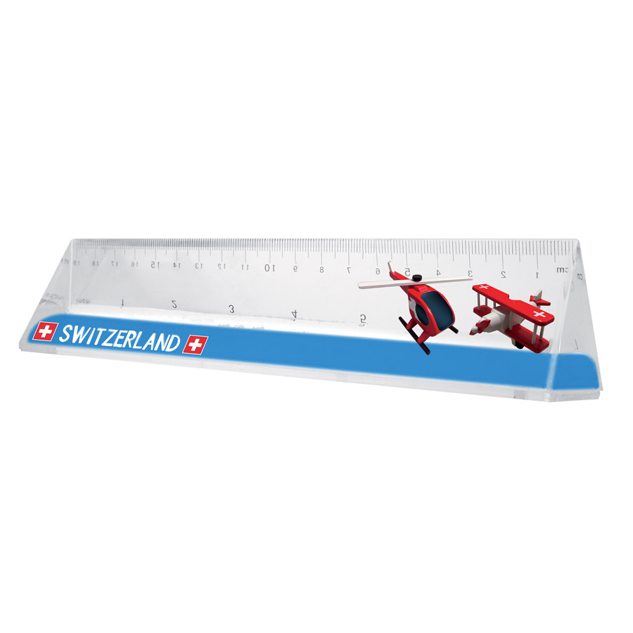 Règle 3-D avion,bleu